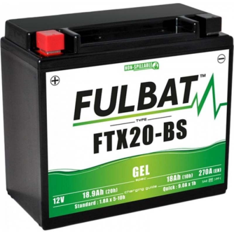 Fulbat - GTX20-BS (FTX20-BS Gel) - 12V | 270A | 18Ah