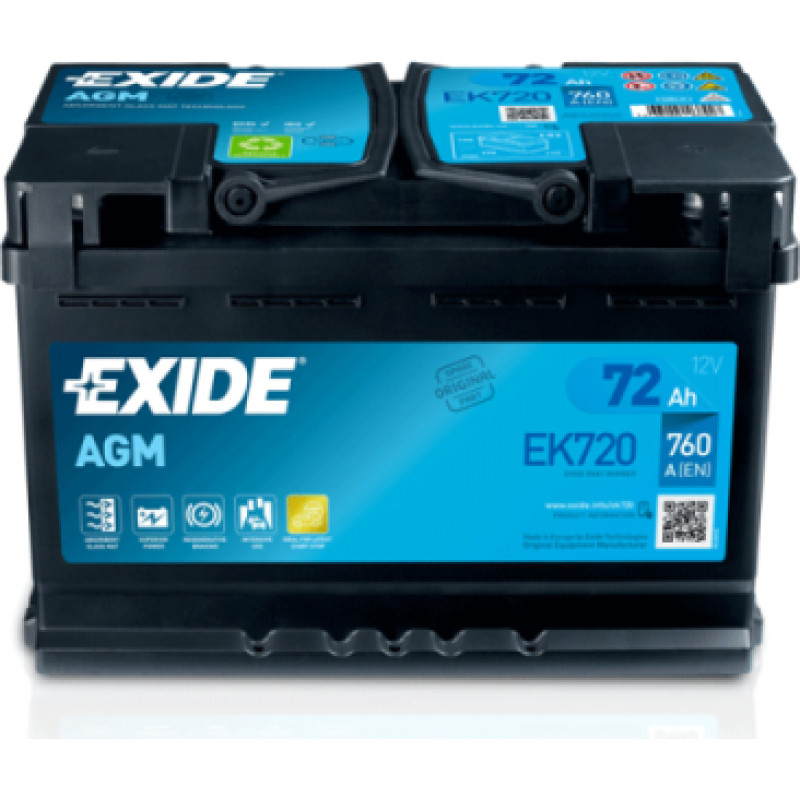 Exide - EK720 - 12V | 760A | 72Ah