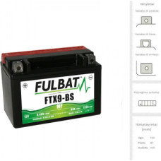 Fulbat - YTX9-BS (FTX9-BS) - 12V | 120A | 8Ah