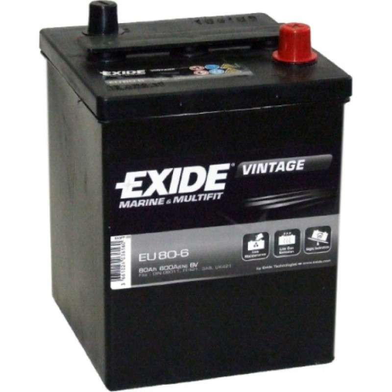 Exide - EU80-6 - 6V | 600A | 80Ah