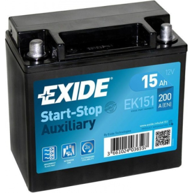 Exide - EK151 - 12V | 200A | 15Ah