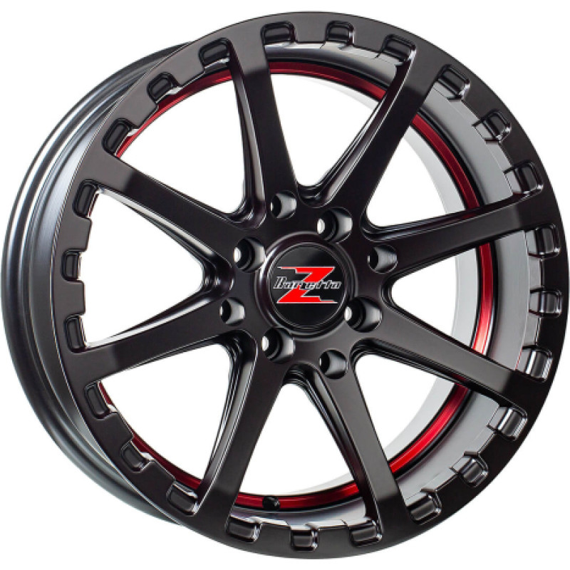 Barzetta ATV Satin Black With Red Stripe 16 7 4x137 ET10